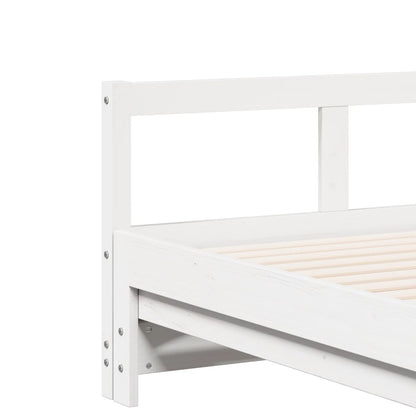 Dormeuse senza Materasso Bianca 90x200 cm Legno Massello Pino | homemem39