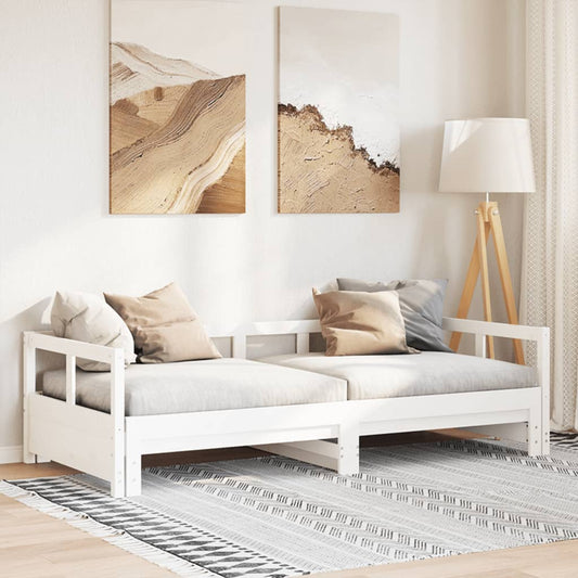 Dormeuse senza Materasso Bianca 90x200 cm Legno Massello Pino | homemem39