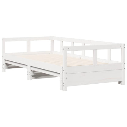 Dormeuse senza Materasso Bianca 90x190 cm Legno Massello Pino - homemem39