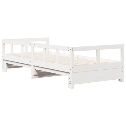 Dormeuse senza Materasso Bianca 90x190 cm Legno Massello Pino - homemem39