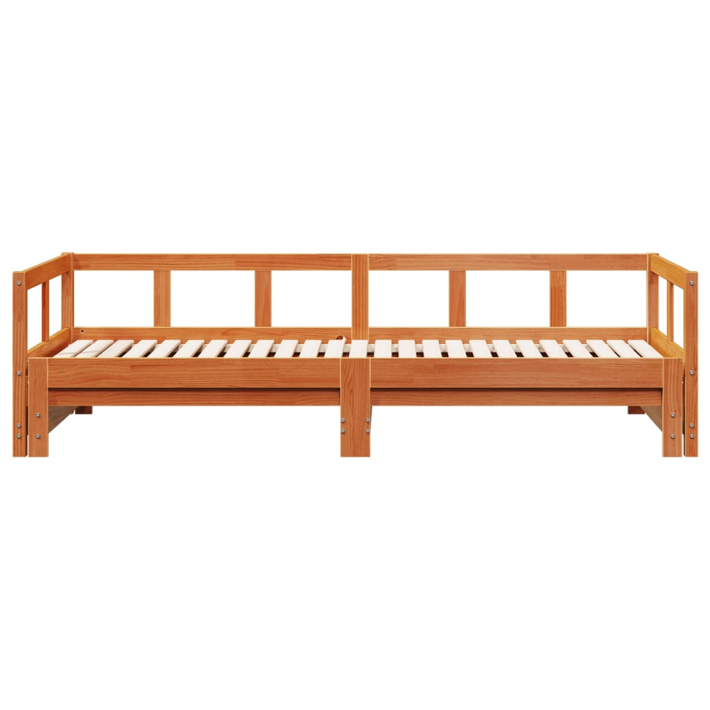 Dormeuse senza Materasso Marrone Cera 90x190 cm Legno di Pino