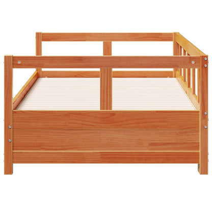 Dormeuse senza Materasso Marrone Cera 90x190 cm Legno di Pino