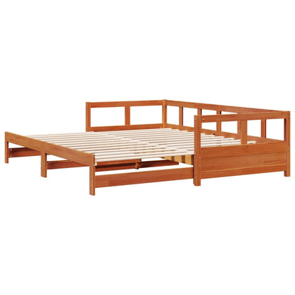 Dormeuse senza Materasso Marrone Cera 90x190 cm Legno di Pino