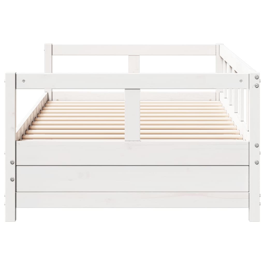 Dormeuse senza Materasso Bianca 80x200 cm Legno Massello Pino | homemem39