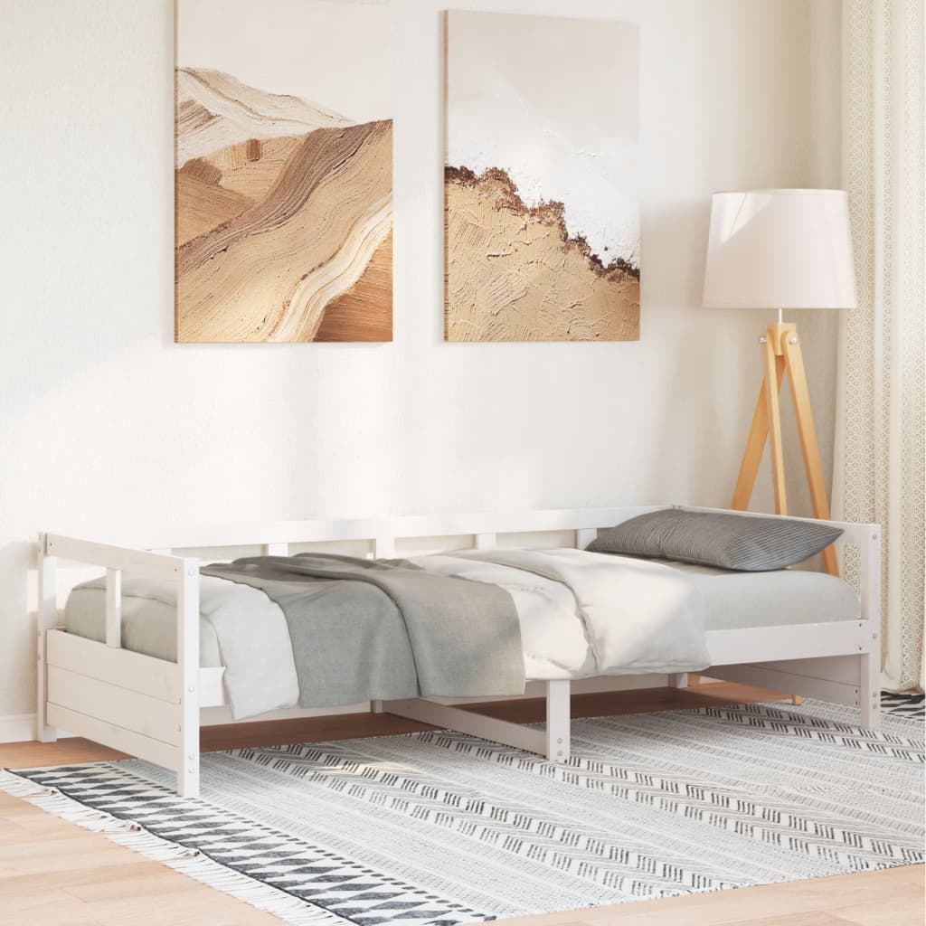 Dormeuse senza Materasso Bianca 80x200 cm Legno Massello Pino - homemem39