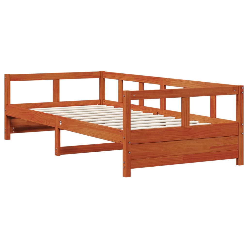 Dormeuse senza Materasso Marrone Cera 80x200 cm Legno di Pino | homemem39