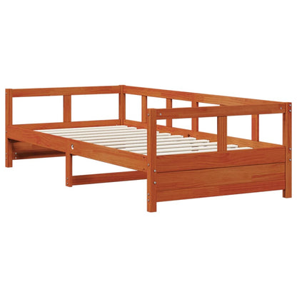 Dormeuse senza Materasso Marrone Cera 80x200 cm Legno di Pino | homemem39