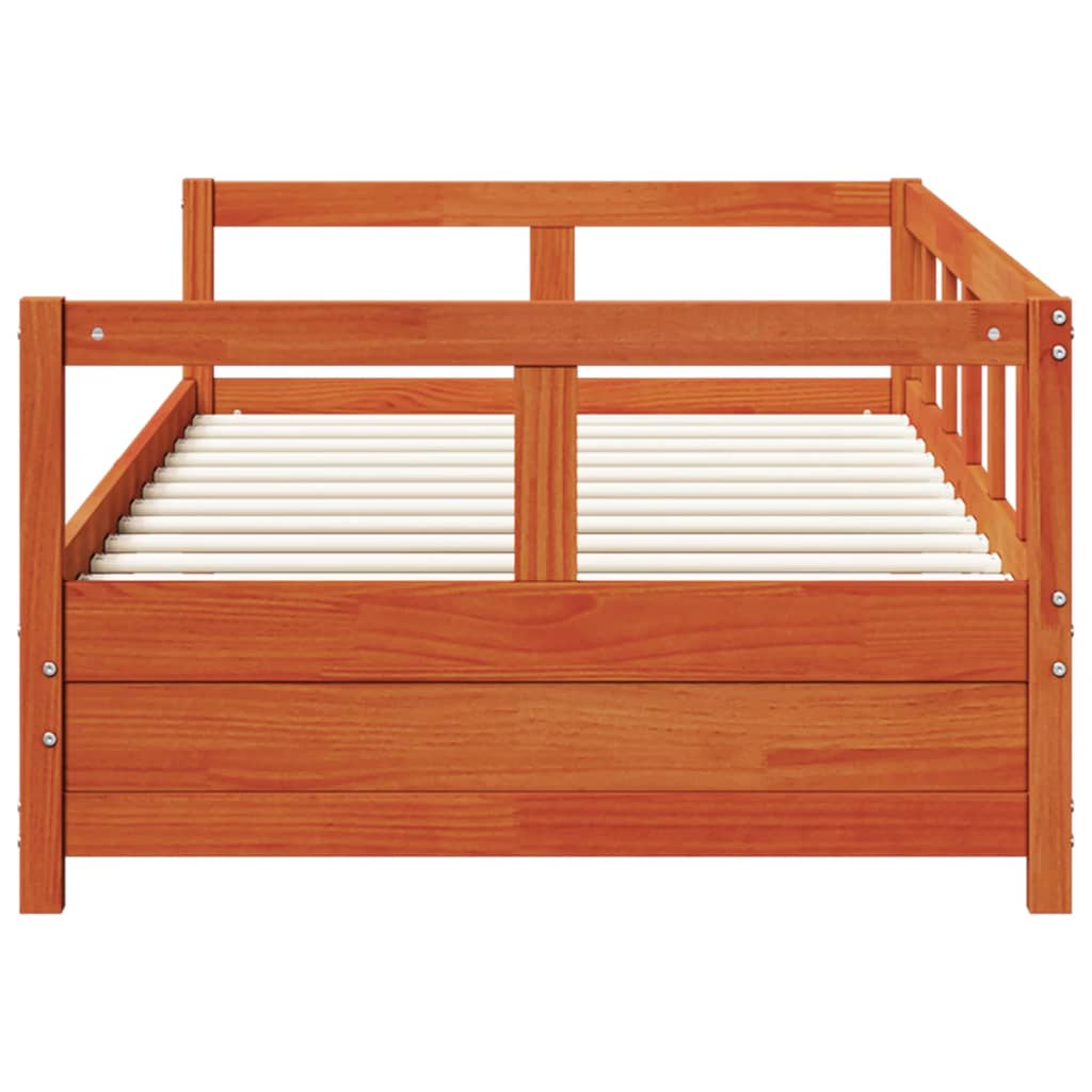 Dormeuse senza Materasso Marrone Cera 80x200 cm Legno di Pino | homemem39