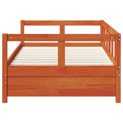 Dormeuse senza Materasso Marrone Cera 80x200 cm Legno di Pino | homemem39