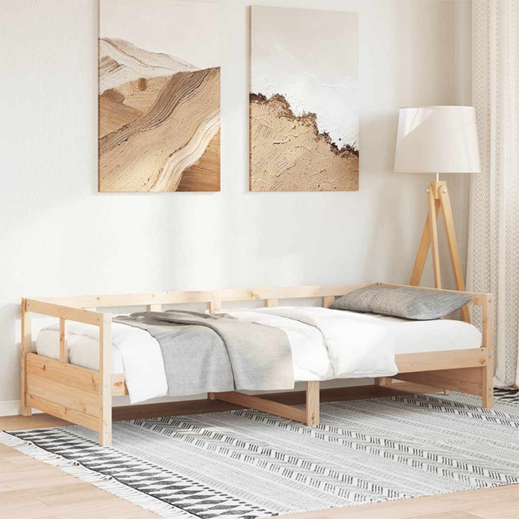 Dormeuse Naturale 90x200 cm in Legno Massello di Pino - homemem39