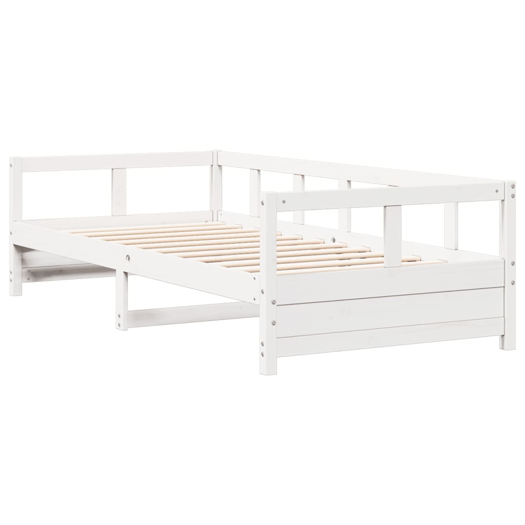 Dormeuse senza Materasso Bianca 90x200 cm Legno Massello Pino | homemem39