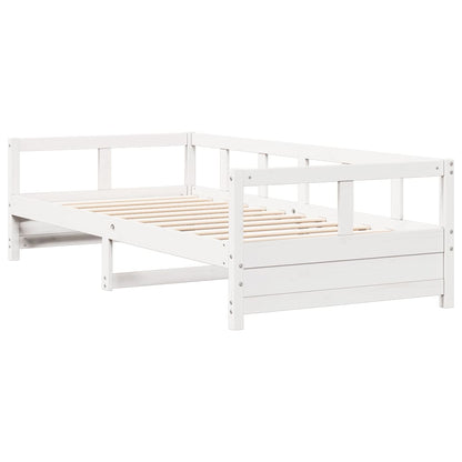 Dormeuse senza Materasso Bianca 90x200 cm Legno Massello Pino | homemem39