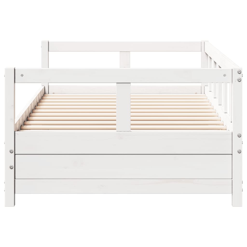 Dormeuse senza Materasso Bianca 90x200 cm Legno Massello Pino | homemem39