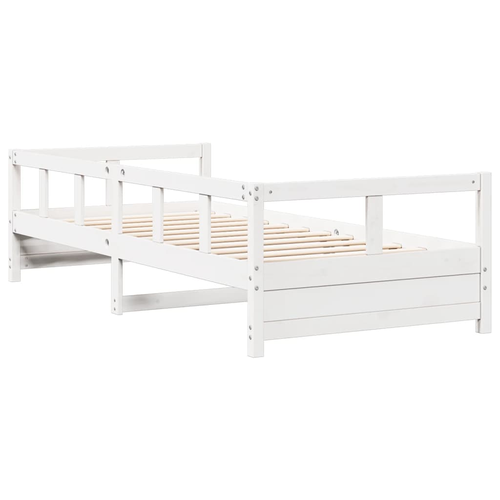 Dormeuse senza Materasso Bianca 90x200 cm Legno Massello Pino