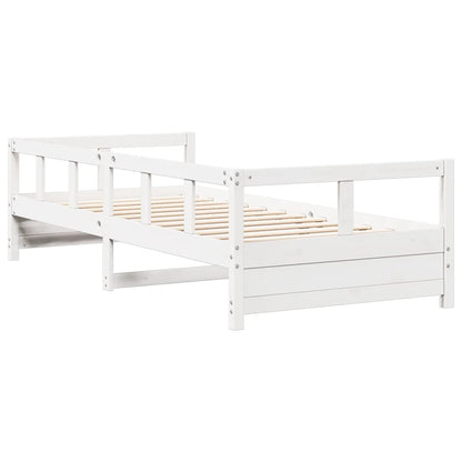 Dormeuse senza Materasso Bianca 90x200 cm Legno Massello Pino