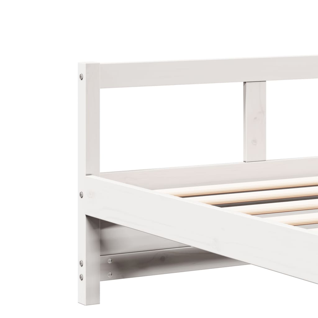 Dormeuse senza Materasso Bianca 90x200 cm Legno Massello Pino | homemem39