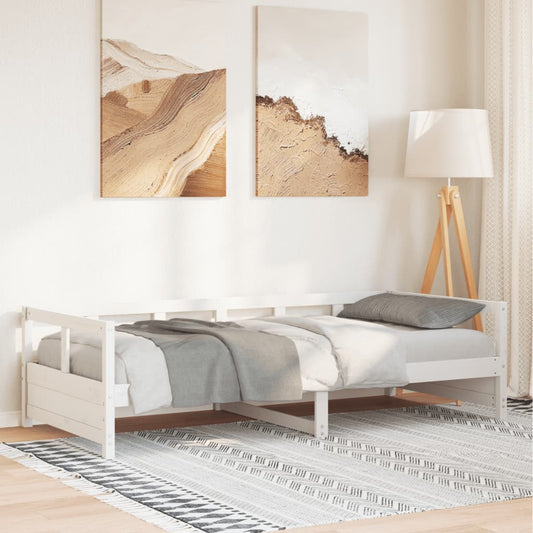 Dormeuse senza Materasso Bianca 90x200 cm Legno Massello Pino | homemem39