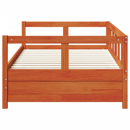 Dormeuse senza Materasso Marrone Cera 90x200 cm Legno di Pino | homemem39