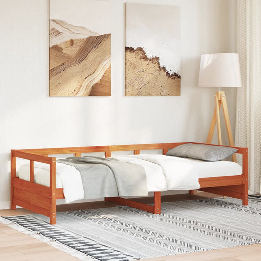 Dormeuse senza Materasso Marrone Cera 90x200 cm Legno di Pino | homemem39