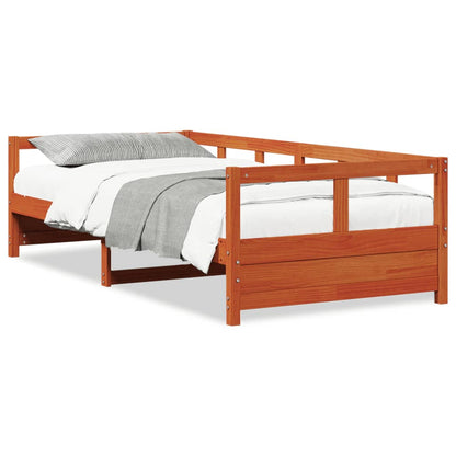Dormeuse senza Materasso Marrone Cera 90x190 cm Legno di Pino - homemem39