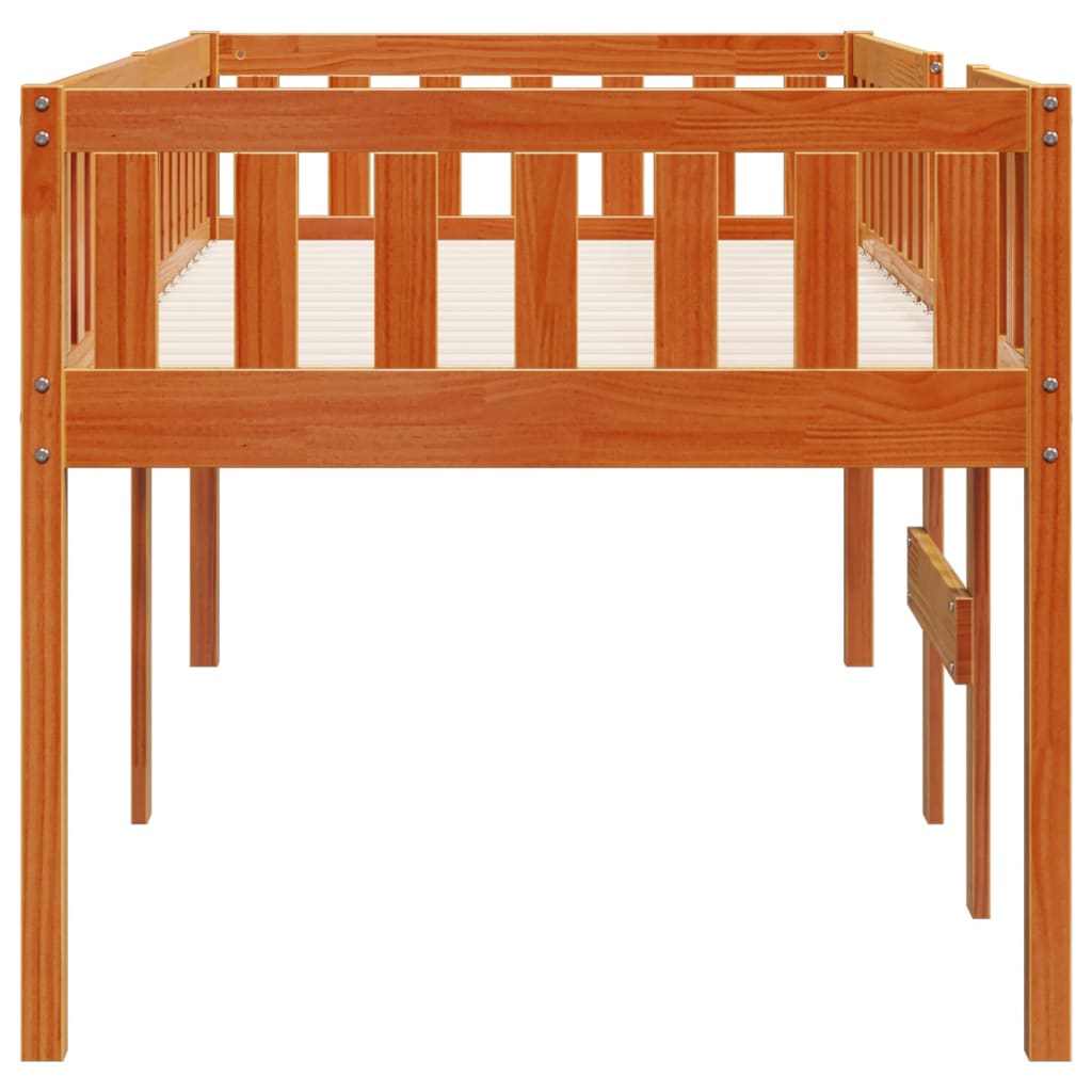 Letto Bambini senza Materasso Marrone Cera 80x200 cm Legno Pino - homemem39