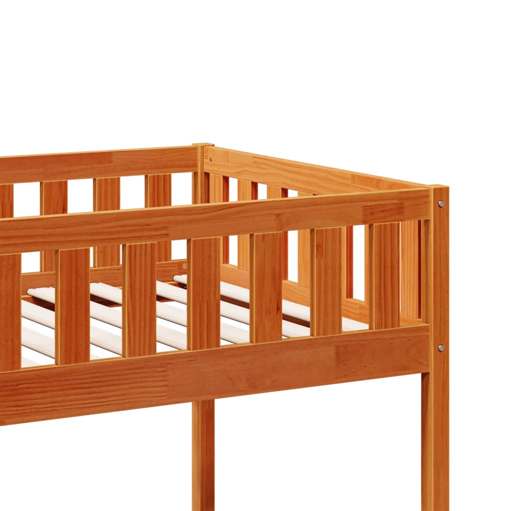 Letto Bambini senza Materasso Marrone Cera 80x200 cm Legno Pino - homemem39