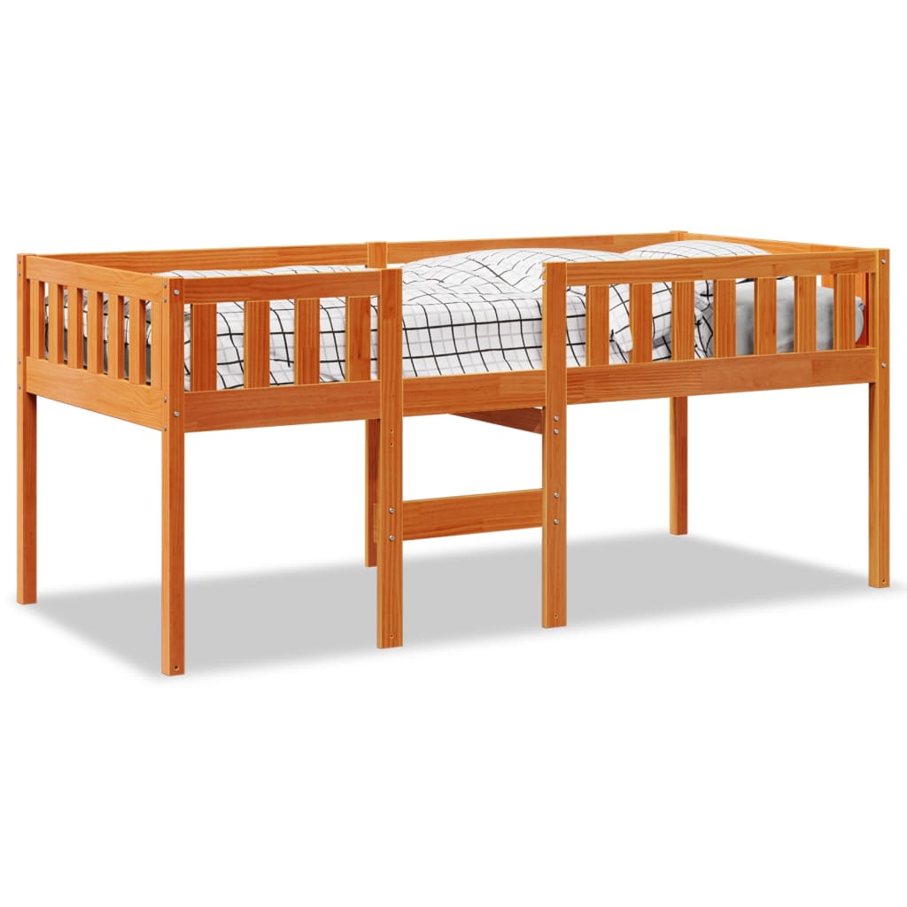 Letto Bambini senza Materasso Marrone Cera 90x200 cm Legno Pino - homemem39