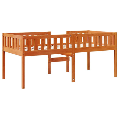 Letto Bambini senza Materasso Marrone Cera 90x200 cm Legno Pino | homemem39