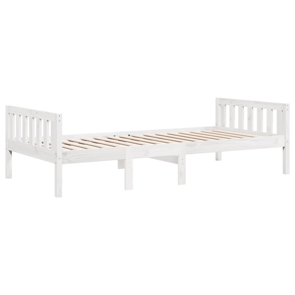 Letto per Bambini senza Materasso Bianco 80x200cm Massello Pino - homemem39