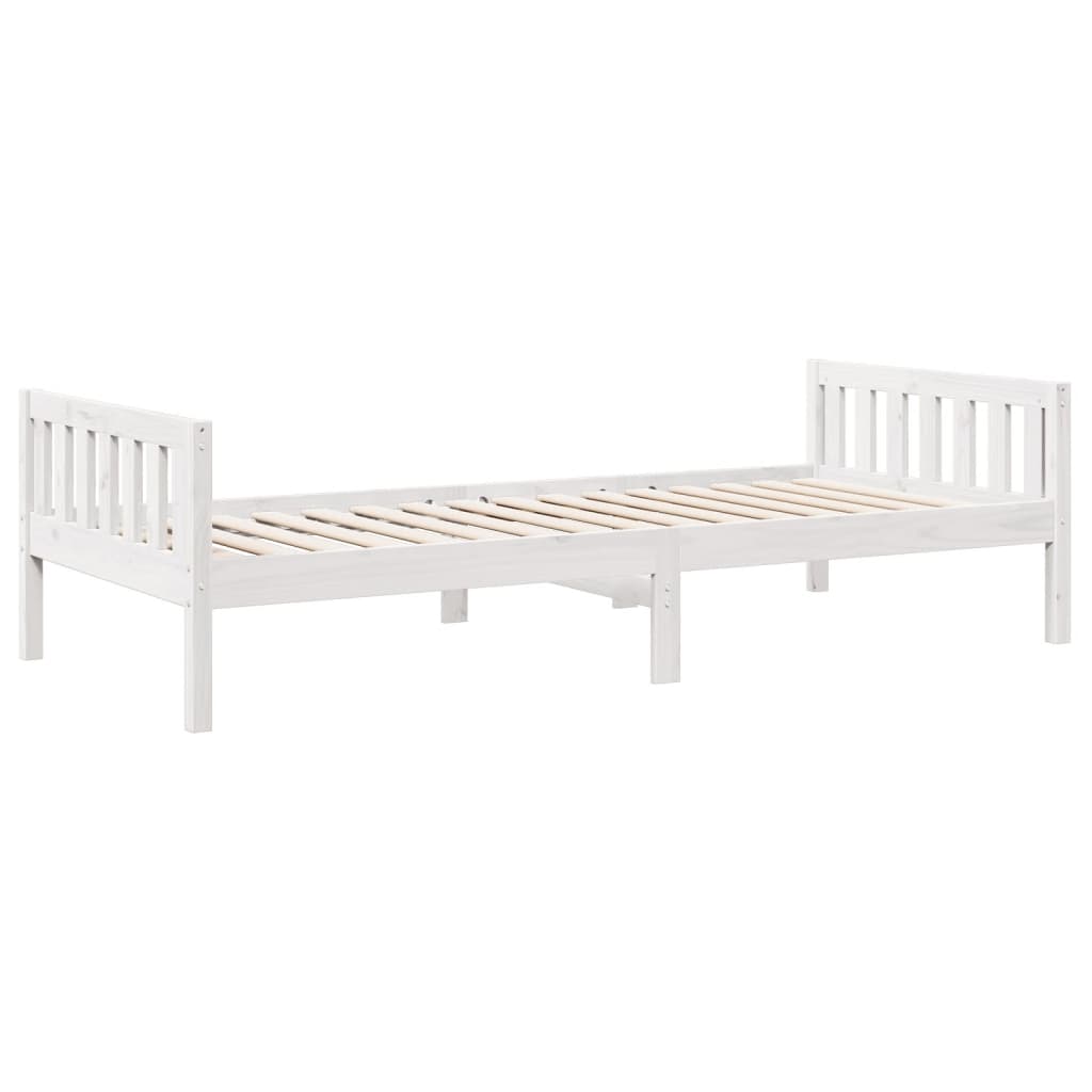 Letto per Bambini senza Materasso Bianco 80x200cm Massello Pino - homemem39