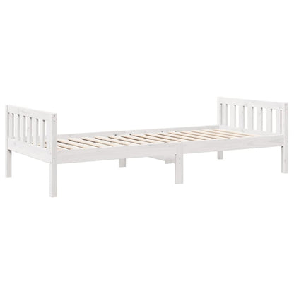 Letto per Bambini senza Materasso Bianco 80x200cm Massello Pino - homemem39