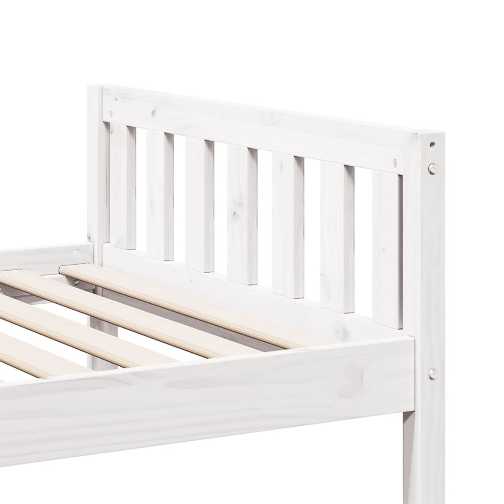 Letto per Bambini senza Materasso Bianco 80x200cm Massello Pino