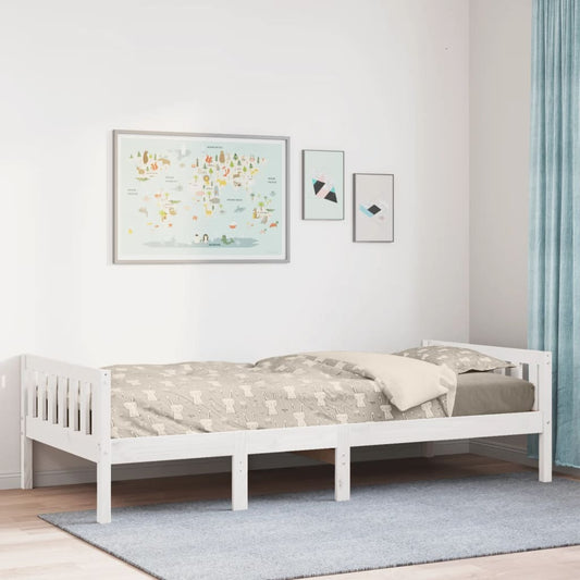 Letto per Bambini senza Materasso Bianco 80x200cm Massello Pino | homemem39
