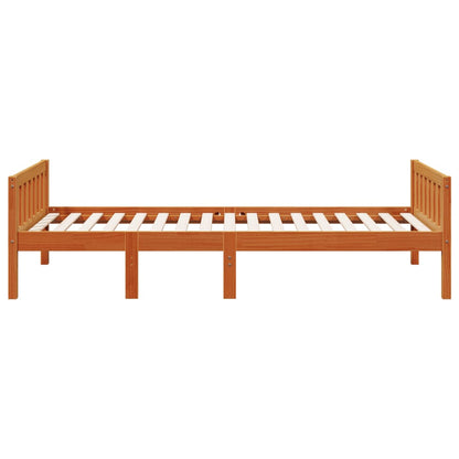 Letto Bambini senza Materasso Marrone Cera 80x200 cm Legno Pino - homemem39