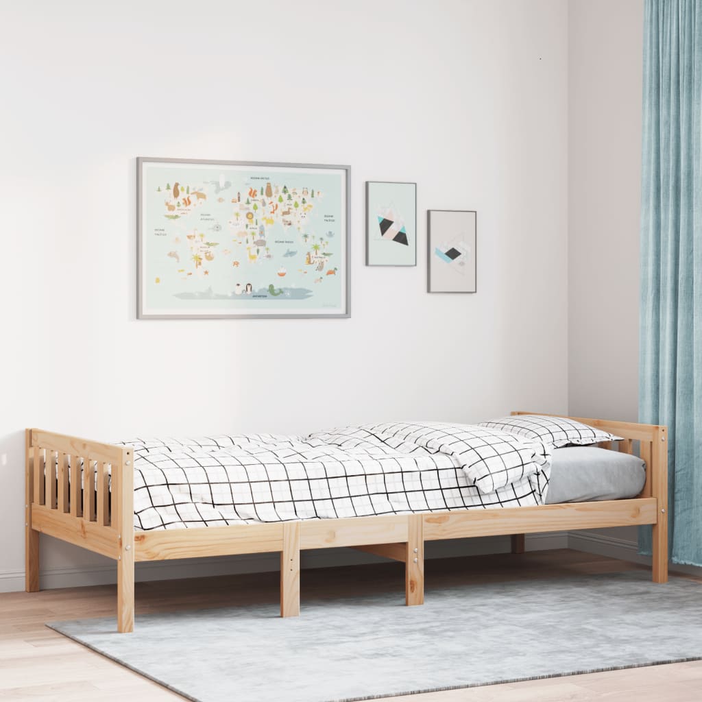 Letto per Bambini senza Materasso 90x200 cm Legno Massello Pino - homemem39
