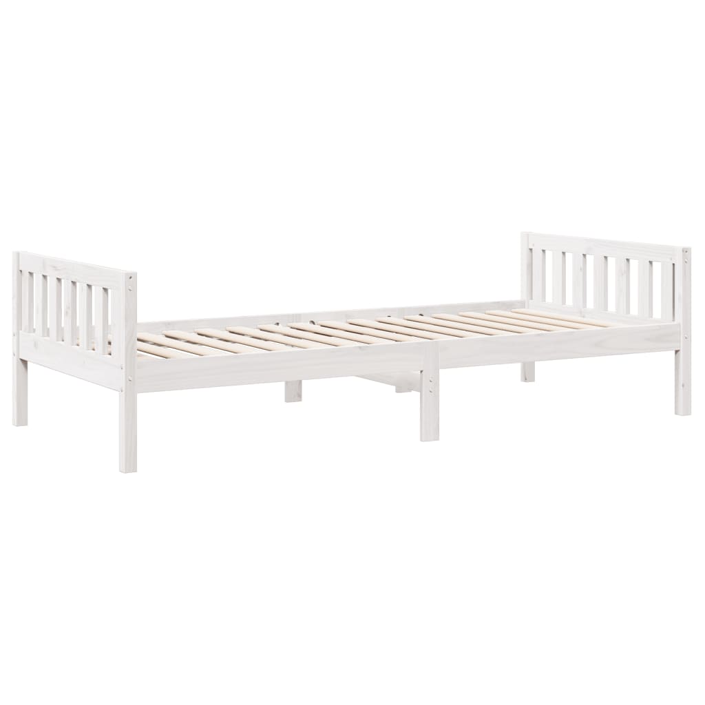 Letto per Bambini senza Materasso Bianco 90x200cm Massello Pino - homemem39