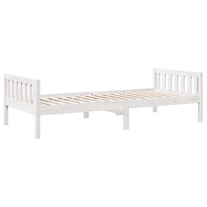 Letto per Bambini senza Materasso Bianco 90x200cm Massello Pino - homemem39
