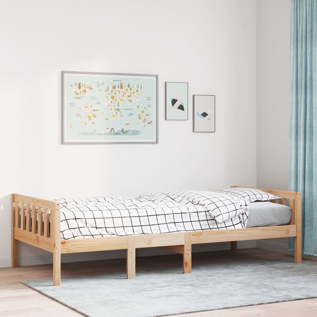 Letto per Bambini senza Materasso 90x190 cm Legno Massello Pino - homemem39