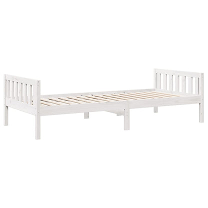 Letto per Bambini senza Materasso Bianco 90x190cm Massello Pino | homemem39