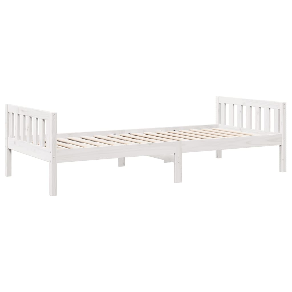 Letto per Bambini senza Materasso Bianco 90x190cm Massello Pino - homemem39
