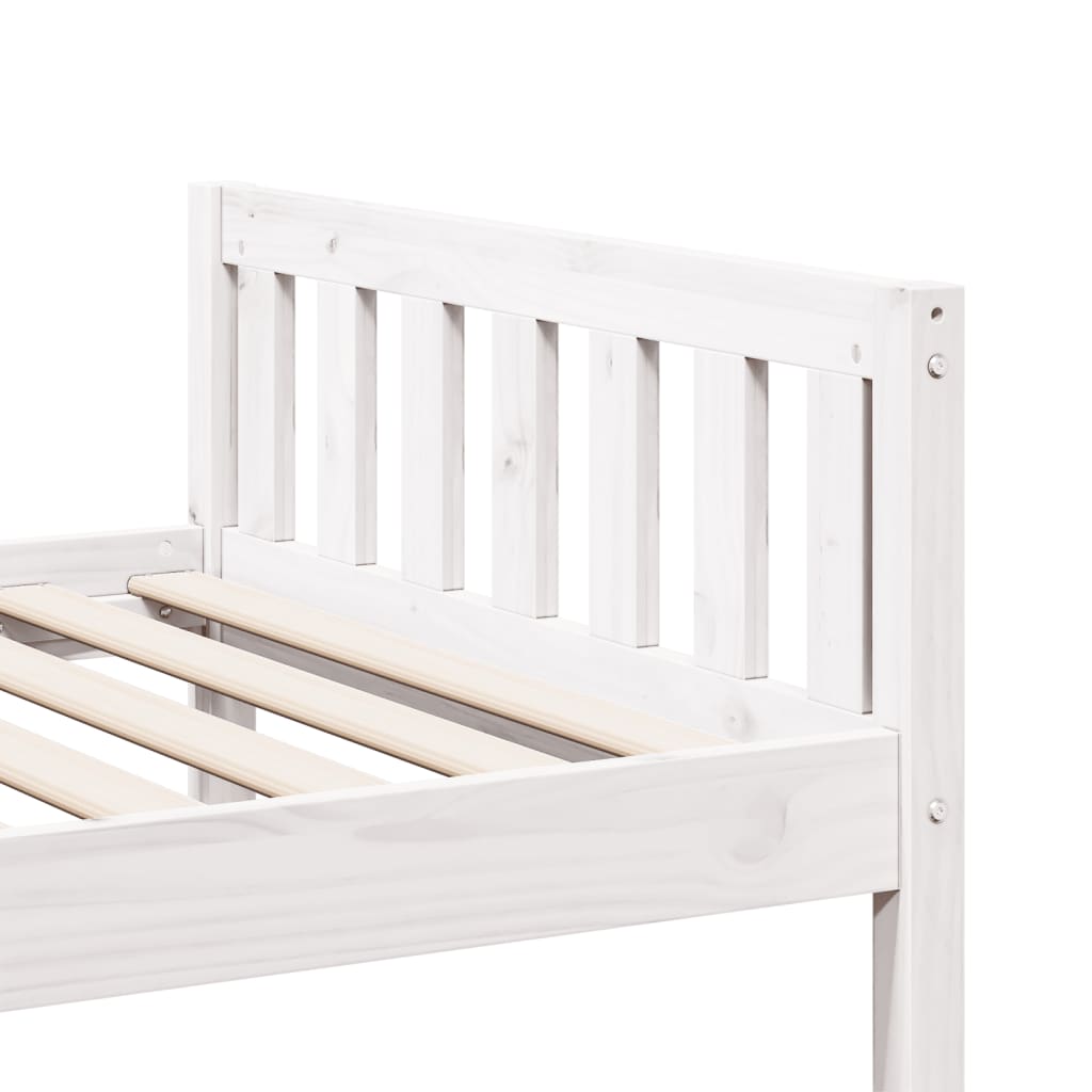 Letto per Bambini senza Materasso Bianco 90x190cm Massello Pino - homemem39