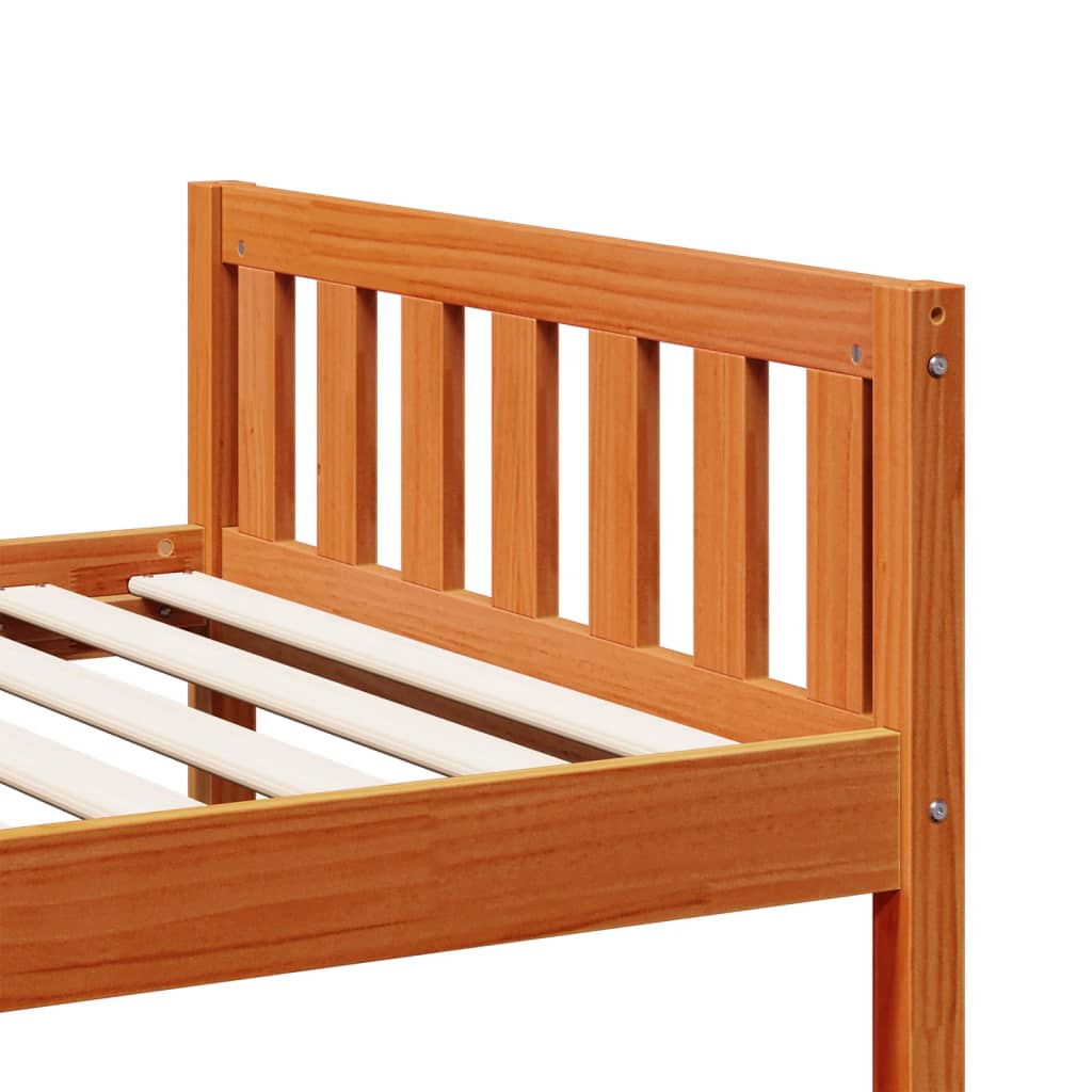 Letto Bambini senza Materasso Marrone Cera 90x190 cm Legno Pino | homemem39