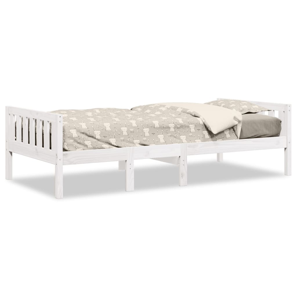 Letto per Bambini senza Materasso Bianco 75x190cm Massello Pino - homemem39