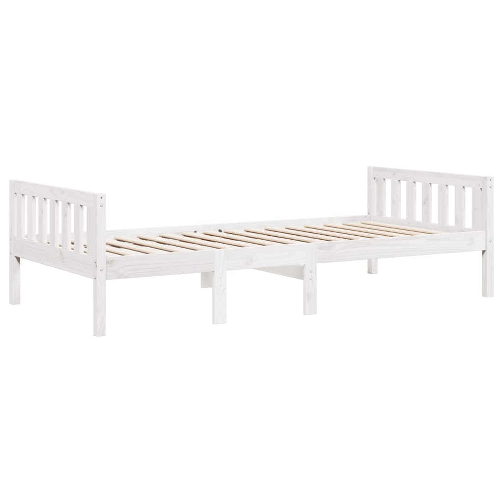 Letto per Bambini senza Materasso Bianco 75x190cm Massello Pino - homemem39