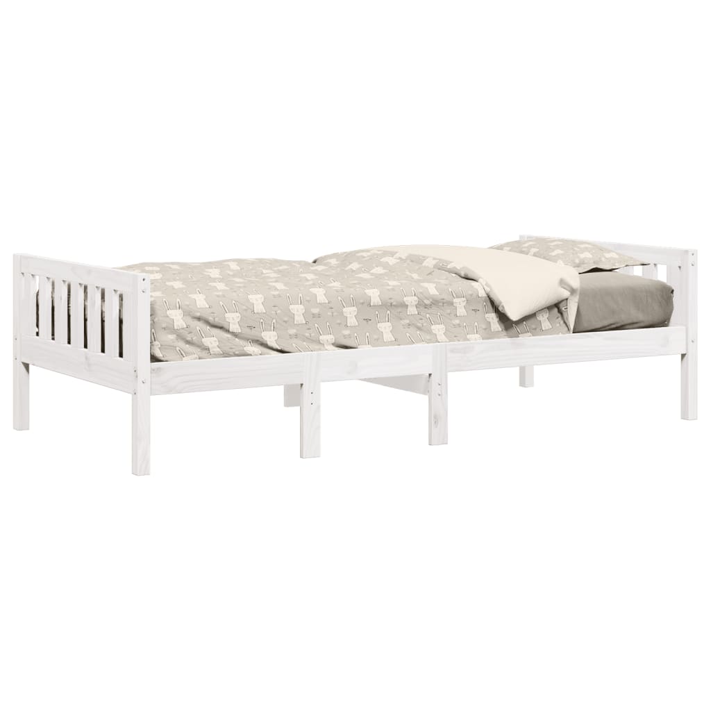 Letto per Bambini senza Materasso Bianco 75x190cm Massello Pino
