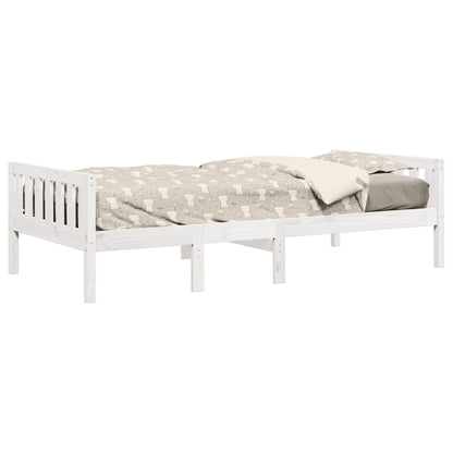 Letto per Bambini senza Materasso Bianco 75x190cm Massello Pino
