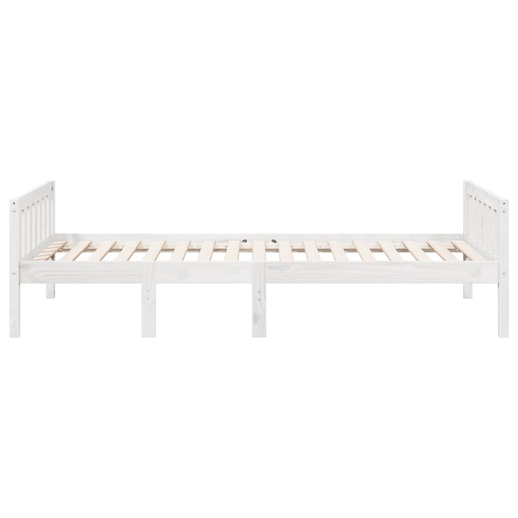 Letto per Bambini senza Materasso Bianco 75x190cm Massello Pino - homemem39