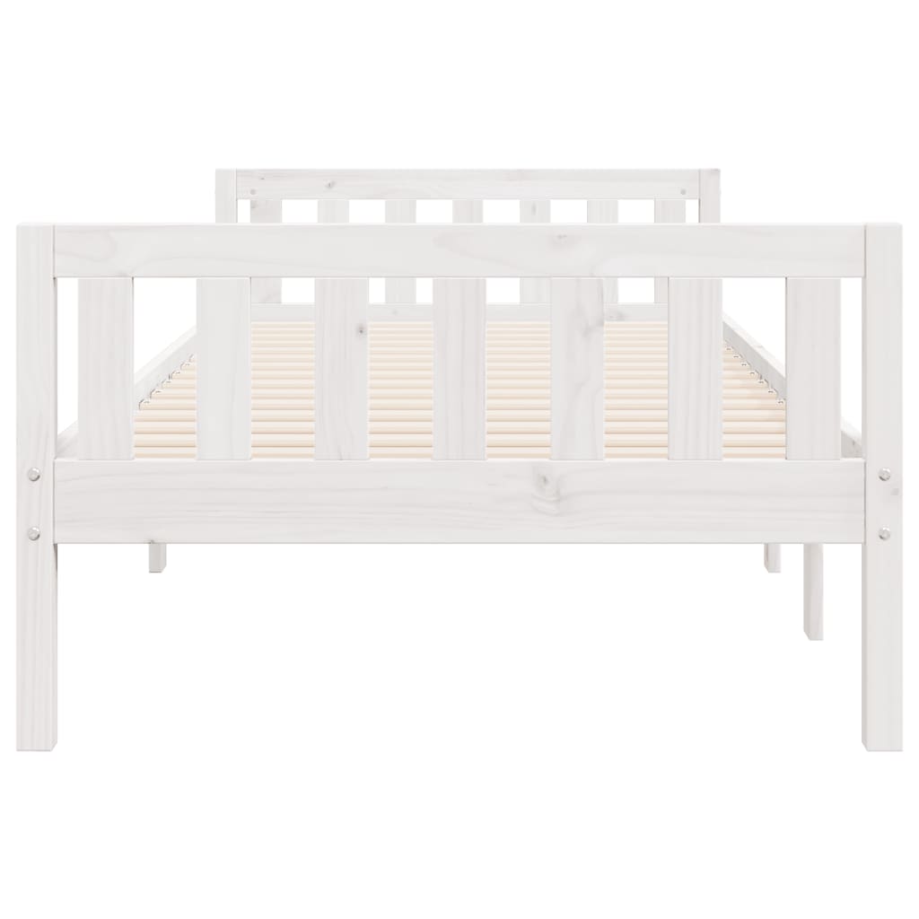 Letto per Bambini senza Materasso Bianco 75x190cm Massello Pino - homemem39