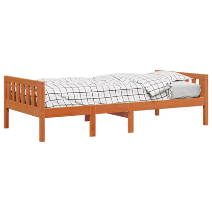 Letto Bambini senza Materasso Marrone Cera 75x190 cm Legno Pino