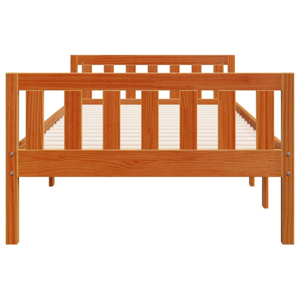 Letto Bambini senza Materasso Marrone Cera 75x190 cm Legno Pino